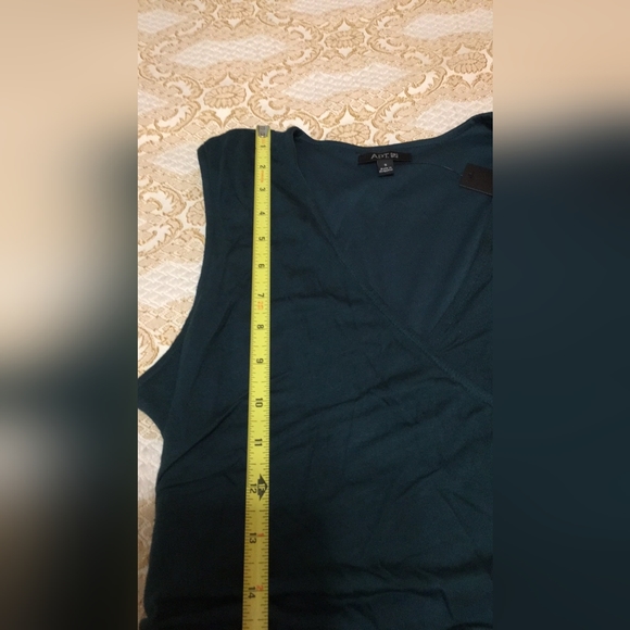 NWT !  APT 9 DARK GREEN SHIRRED MIDI DRESS - Picture 3 of 11